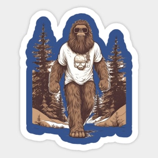 Dope Sasquatch in Nature Sticker